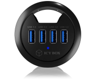 ICY BOX HUB USB 3.0 - 4x USB (audio, montaż do biurka) - 622645 - zdjęcie 4